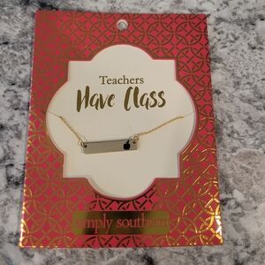 Simply southern teacher necklace